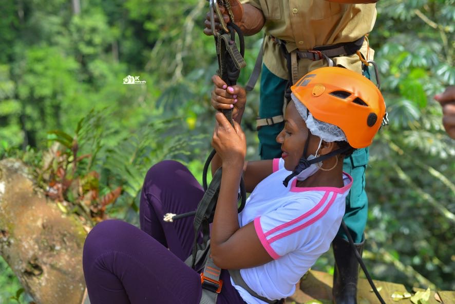 Zip lining at Griffin Falls